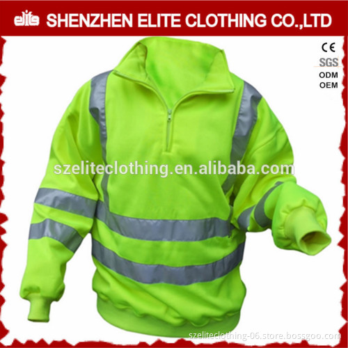 wholesale cheap fluorescent yellow 3M reflective safety sweaters